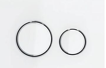 Geberit Sigma21 Kumanda Kapağı Beyaz Cam-Krom