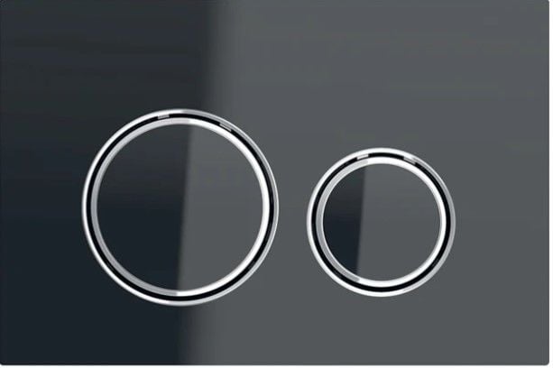 Geberit Sigma21 Kumanda Kapağı siyah Cam-Krom