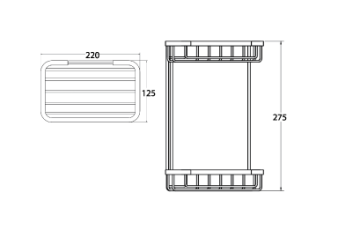 Csk Banyo Kare İkili Süngerlik Büyük Krom OL2726