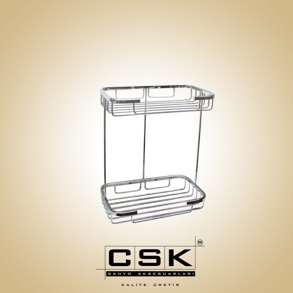 Csk Banyo Kare İkili Süngerlik Büyük Krom OL2726