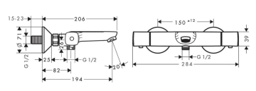 Hansgrohe Ecostat Termostatik Banyo Bataryası