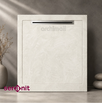 Aquanit 90x90 Slope Luna Beyaz Porselen Duş Karosu