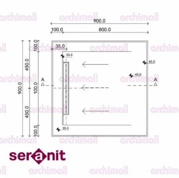 Aquanit 90X90 Slope Gusto Taupe Gri Porselen Duş Karosu