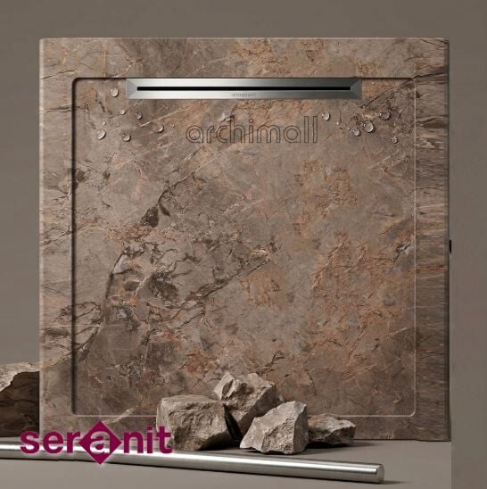 Aquanit 90X135 Slope Gusto Taupe Gri Porselen Duş Karosu