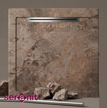 Aquanit 90X135 Slope Gusto Taupe Gri Porselen Duş Karosu