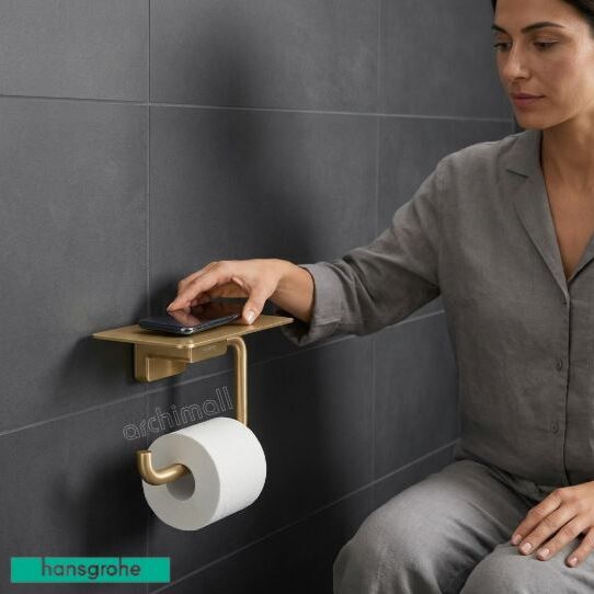 Hansgrohe AddStoris Bronz Raflı Tuvalet Kağıtlığı