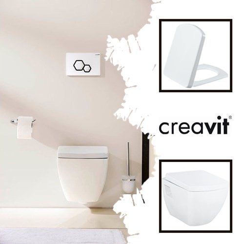 Creavit Terra TP 326 Köşeli Asma Klozet Seti