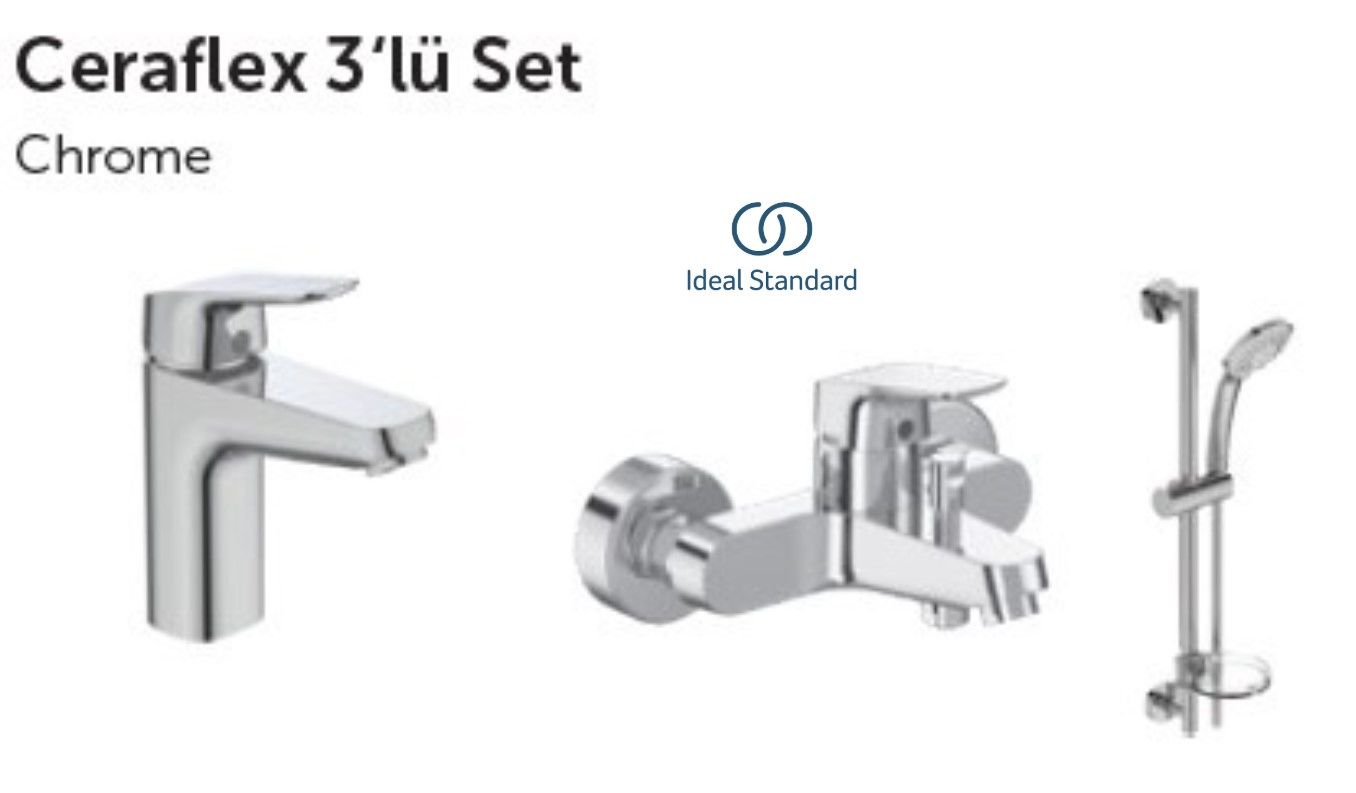 İdeal Standard Ceraflex 3'lü Armatür Seti