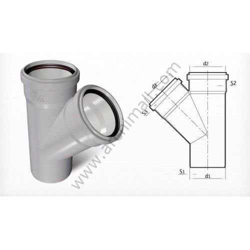 Fırat 75/50 PVC Tek Çatal