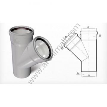 Fırat 75/50 PVC Tek Çatal