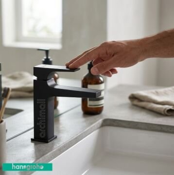 Hansgrohe Metropol Lavabo Bataryası Satin Siyah