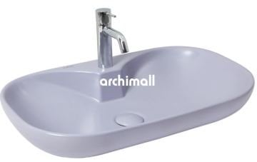 Alya 65 BD Tezgahüstü Lavabo (Batarya Delikli) 65x40cm Mat Leylak
