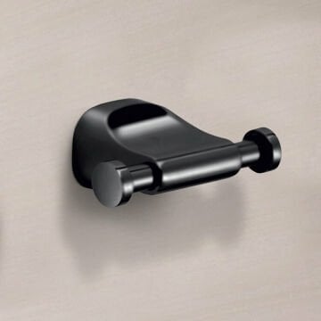 Gedy Stelvio Mat Siyah Askılık İkili