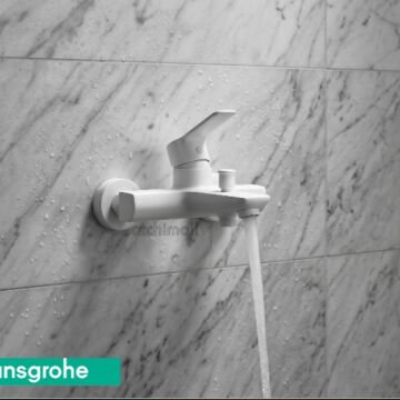 Hansgrohe Talis E Satin Beyaz Banyo Bataryası