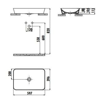 Creavit Ultra 60 cm Lavabo Mat Antrasit