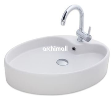 Betria Tezgahüstü Lavabo 65x45cm Mat Beyaz