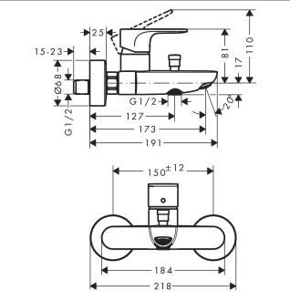 Hansgrohe Rebris S Banyo Bataryası