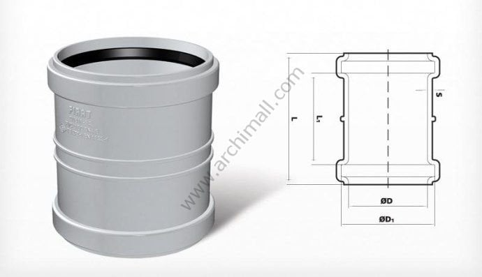 Fırat 50 mm PVC Kayar Manşon