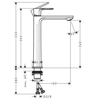 Hansgrohe Rebris S 240 Cool Start Çanak Lavabo Bataryası