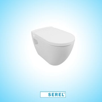 Serel Smart 52 cm Baraketli Asma Klozet + Spil Duroplast Klozet Kapak