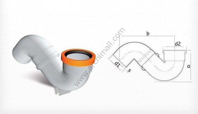 Fırat 100 mm PVC Es Sifon