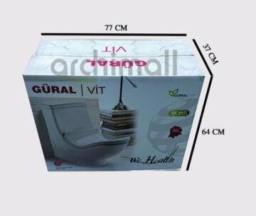 Güralvit WC Health anatomik çömelme pozisyonu destekli klozet tasarımı ambalaj resmi