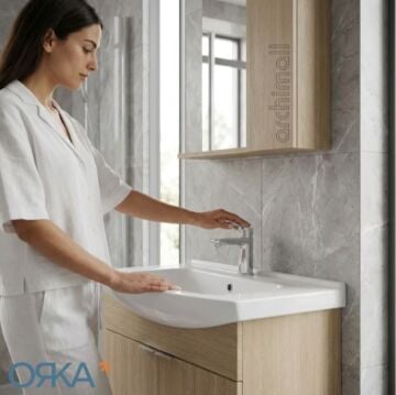 Orka Purus 100 cm Ayaklı Banyo Dolabı