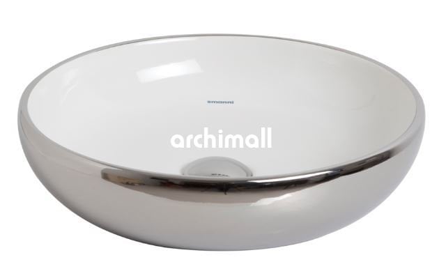 Nunki 44cm Tezgah Üstü Lavabo Platin Beyaz