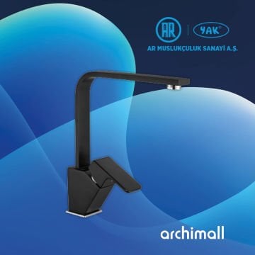 Ar Musluk Lunetta Mat Siyah Evye Bataryası