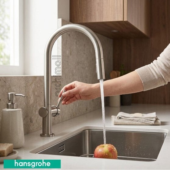 Hansgrohe Talis M54 Spiralli Eviye Bataryası Paslanmaz