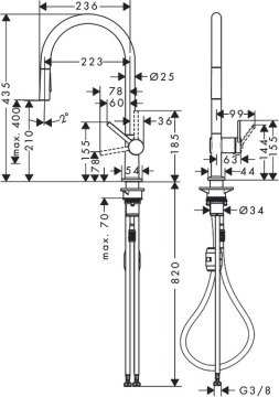 Hansgrohe Talis Select M51 Eviye Bataryası