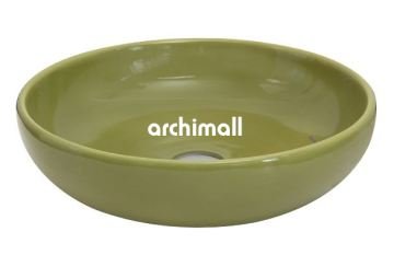 Nunki 44cm Tezgah Üstü Lavabo Yosun Yeşili