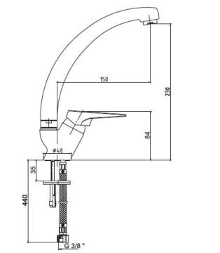 Ar Musluk Lucia Kuğu Evye Bataryası