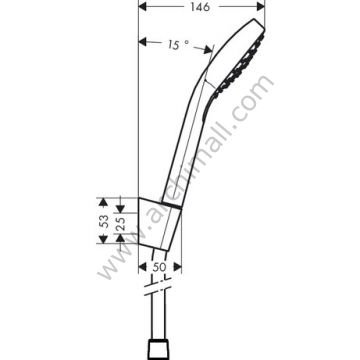Hansgrohe Croma Select S Vario Porter Set 1,25m Hortumlu