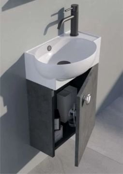 Orka Riva 45 cm Asma Banyo Dolabı Retro Gümüş Renk