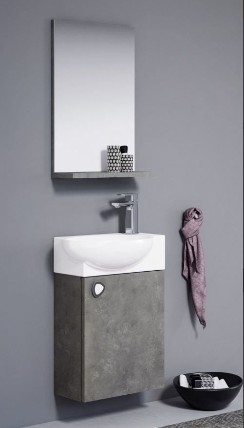 Orka Riva 45 cm Asma Banyo Dolabı Retro Gümüş Renk