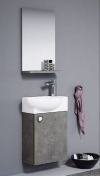 Orka Riva 45 cm Asma Banyo Dolabı Retro Gümüş Renk