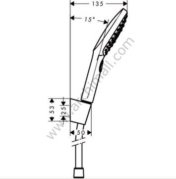 Hansgrohe Raindance Select E 120 Porter Set 1,60m Hortum İle