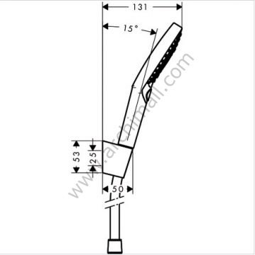 Hansgrohe Raindance Select S 120 Porter Set 1,60m Hortum İle