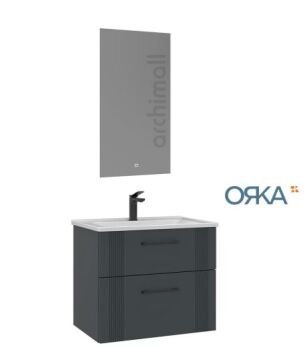 Orka Bari 65 Asma Banyo Dolabı LED Aynalı MAT KAŞMİR