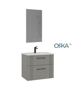 Orka Bari 65 Asma Banyo Dolabı LED Aynalı MAT KAŞMİR