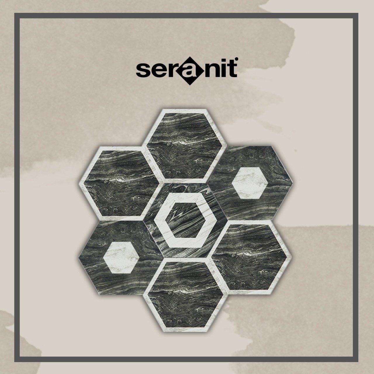 Seranit Efes Marble Siyah Dekor 20x23.2 (0.70 m2 Fiyatı)