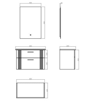 Orka Bari 85 Asma Banyo Dolabı LED Aynalı