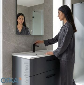Orka Bari 85 Asma Banyo Dolabı LED Aynalı