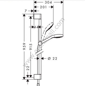 Hansgrohe Croma Select E 1 Jet Duş Seti 0.90m