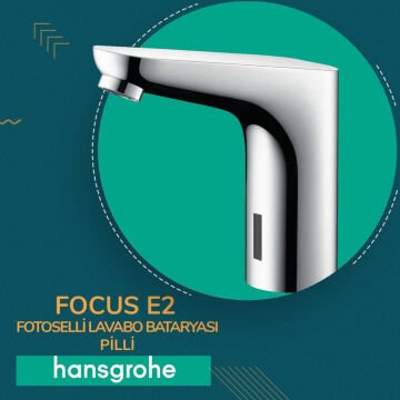 Hansgrohe Focus E2 Fotoselli Lavabo Bataryası Pilli