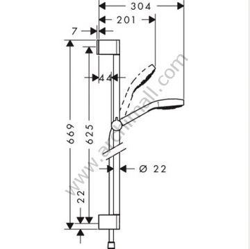 Hansgrohe Croma Select E Multi Duş Seti 0.65m