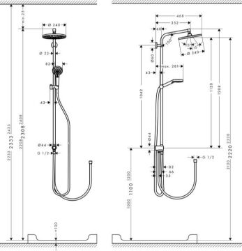 Hansgrohe Crometta S 240 Oval Duş Kolonu