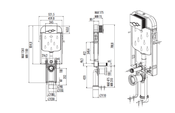Creavit Gömme Rezervuar Gövde Tuğla Duvar GR5001