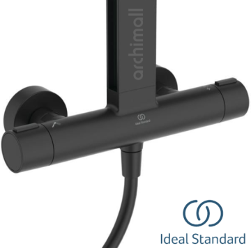 İdeal Standard Ceratherm Alu+ Termostatik Duş Sistemi Mat Siyah